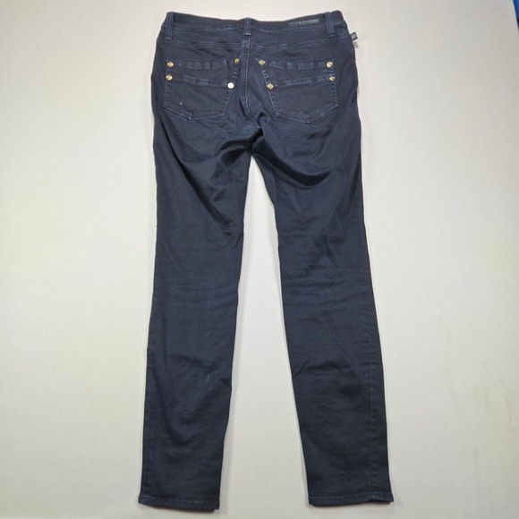 Rock & Republic Kashmiere Skinny Jeans Dark Wash Gold Hardware Womens 12 M - Picture 2 of 15